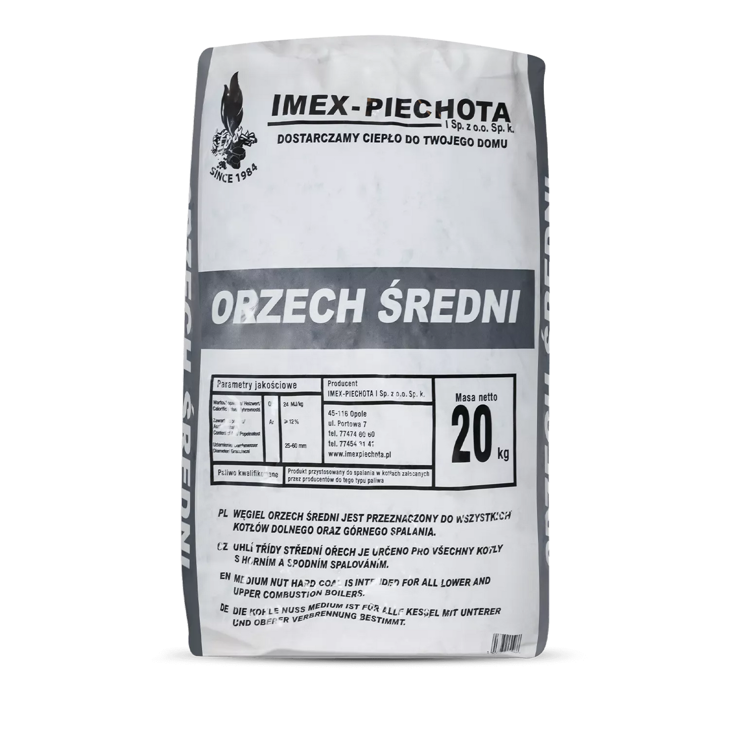 Steinkohle 25 – 60 mm 50 x 20 kg