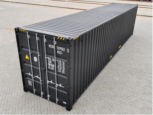 40 Fuß High Cube Container, schwarzgrau