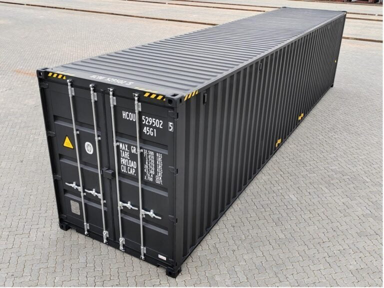 40 Fuß High Cube Container, schwarzgrau