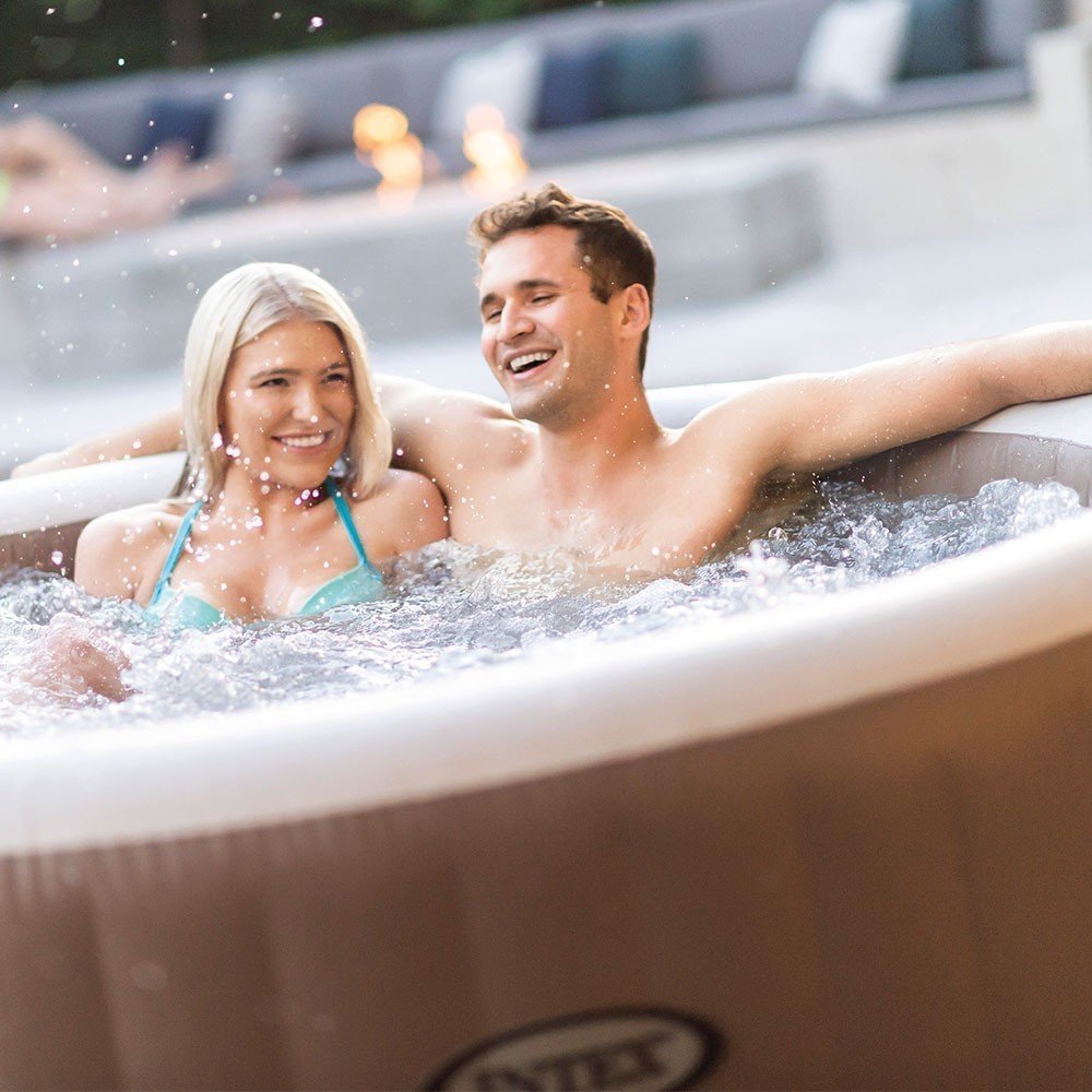 Spa gonflable INTEX Sahara 4 places avec couverture thermique – Offre déstockage