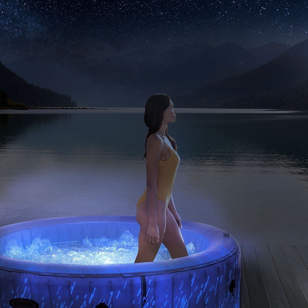 Spa gonflable INTEX Galaxie 4 places avec couverture thermique incluse