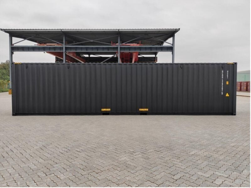 40 Fuß High Cube Container, schwarzgrau