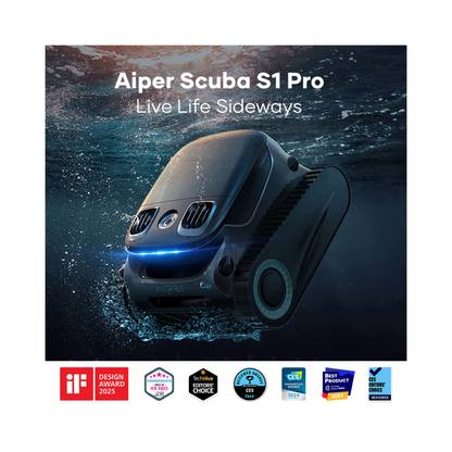 Nettoyeur de piscine sans fil Aiper Scuba S1 Pro – Autonomie renforcée