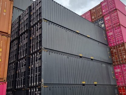 40 Fuß High Cube Container, schwarzgrau