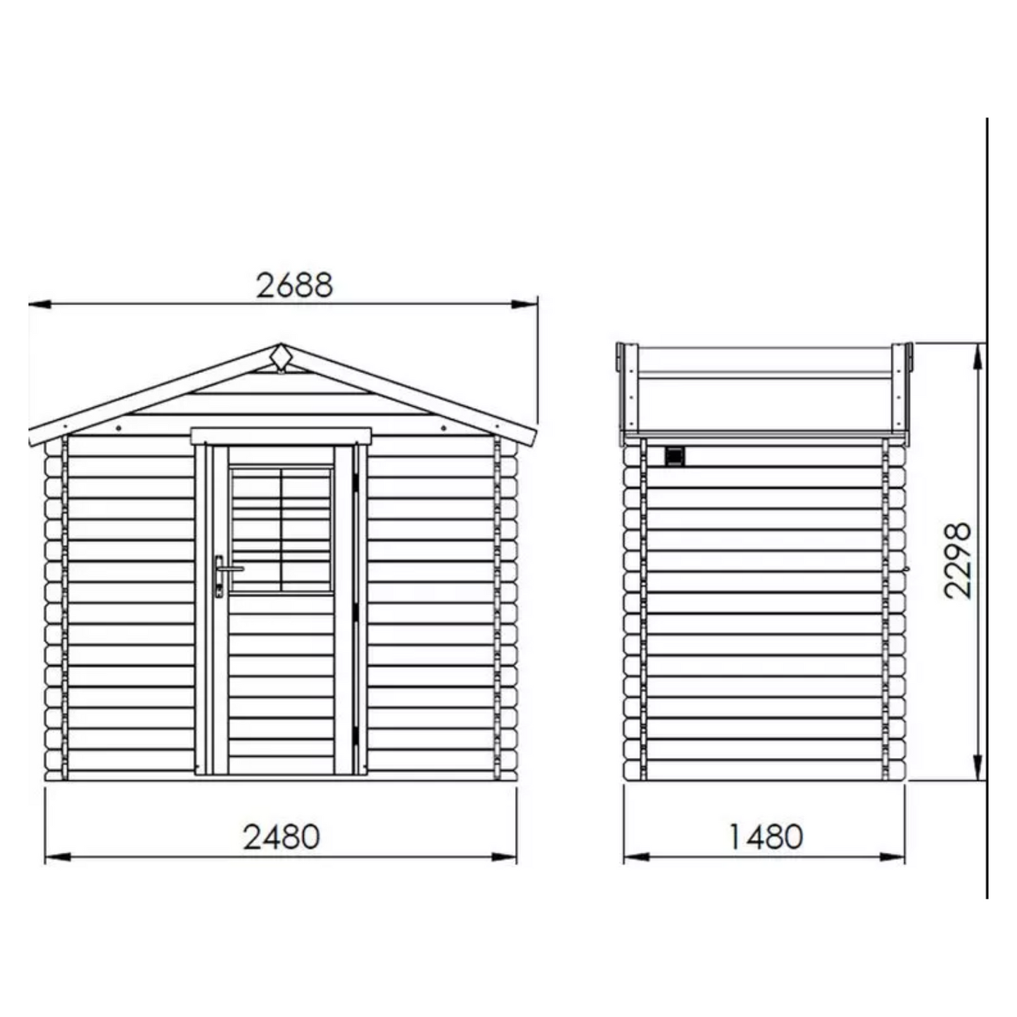 Chalet de jardin en bois traité 4,2 m² – Abri premium à prix direct fabricant