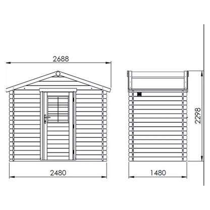 Chalet de jardin en bois traité 4,2 m² – Abri premium à prix direct fabricant